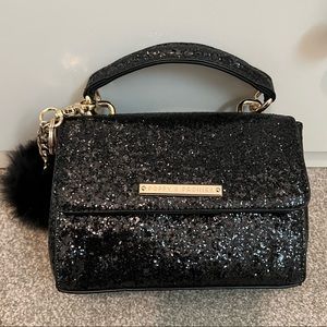 Poppy & Peonies Black Sparkle Bag 🖤✨